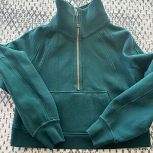 Lululemon storm teal half zip scuba